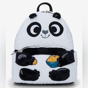 New Loungefly Kung Fu Panda Po Dumpling Sherpa Mini Backpack